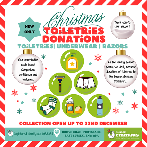 Request for Christmas toiletries donations